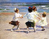 Edward Henry Potthast Canvas Paintings - Ring around the Rosy